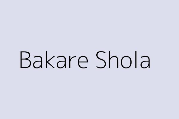 Bakare Shola